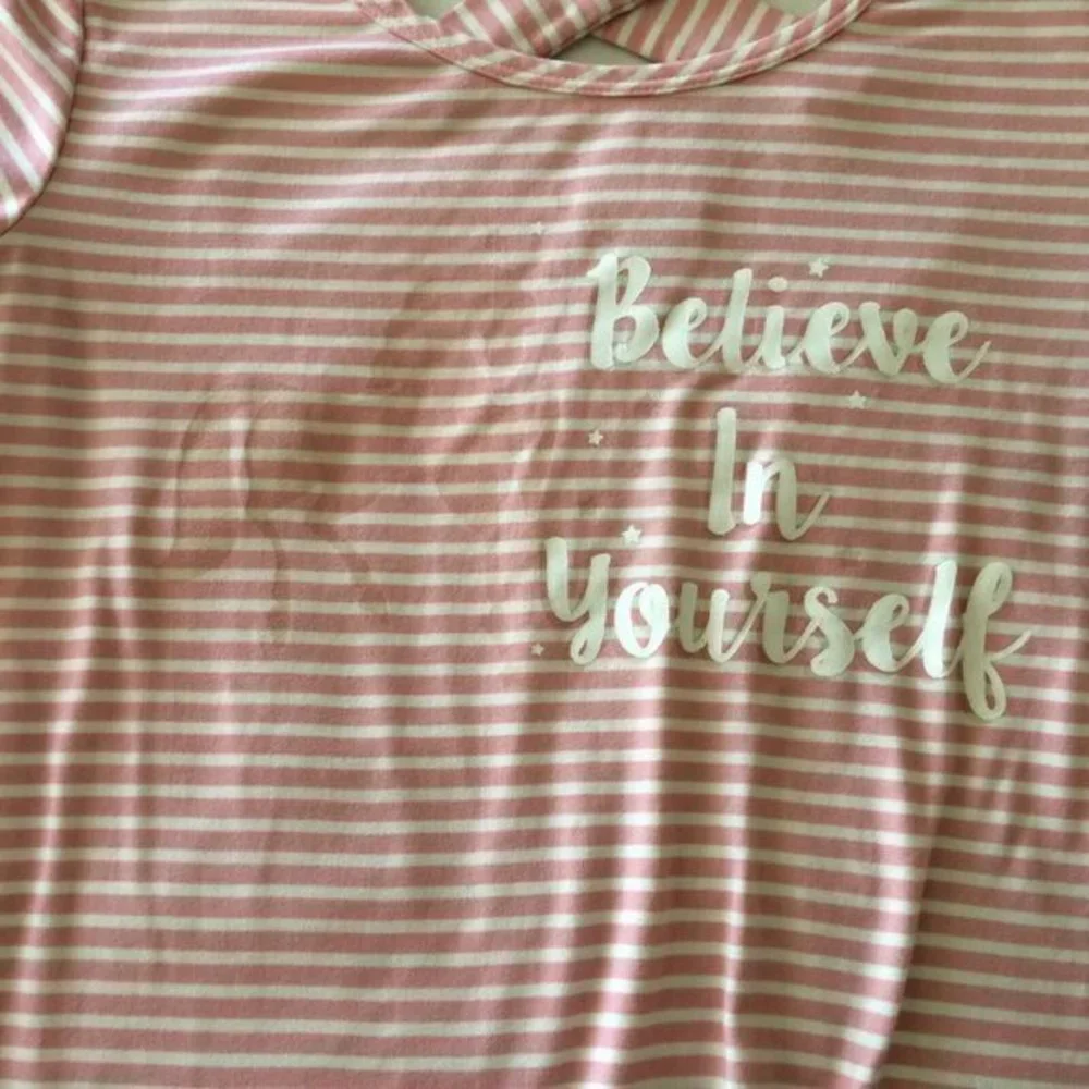 Lily Bleu Girls Shirt Blouse Multicolored  Stripes Size Large Size 14 Tied front